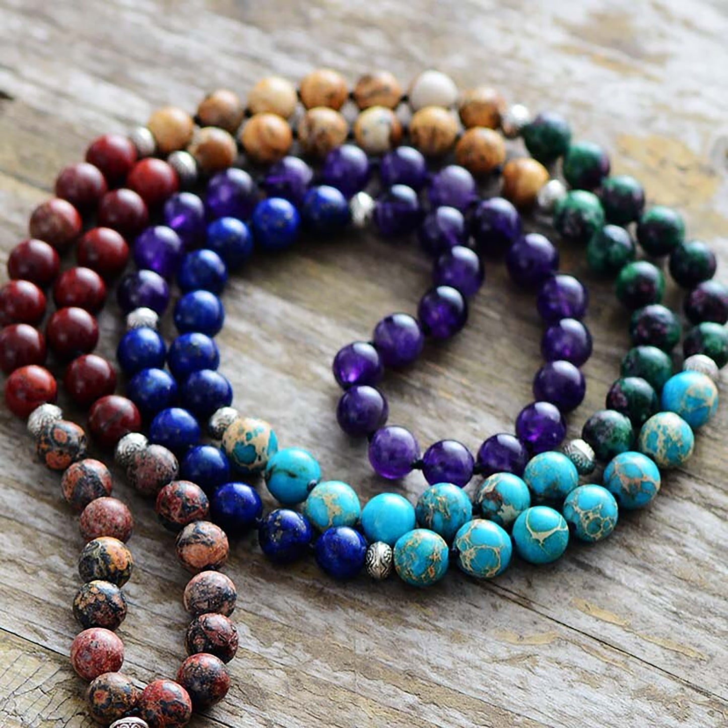 Long Tassel Chakra Mala Necklace