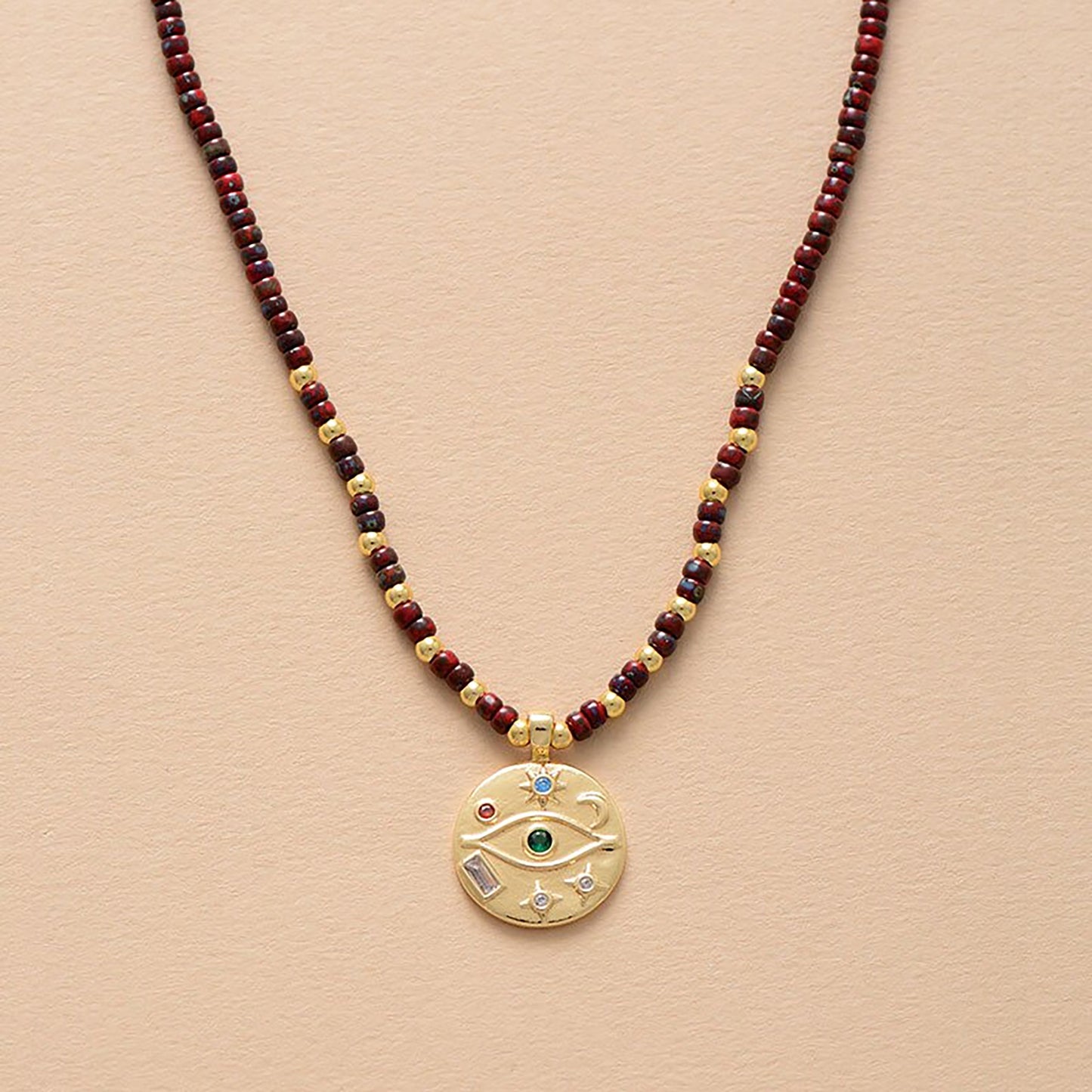 Horn Heart and Eye Spiritual Necklaces