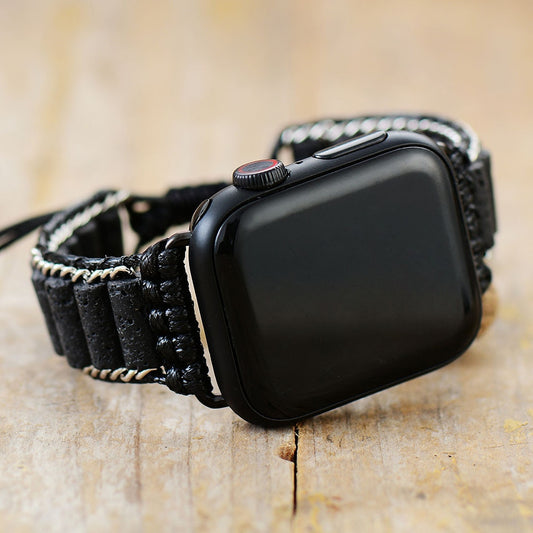 Lava Stone Beaded Apple Watch Strap