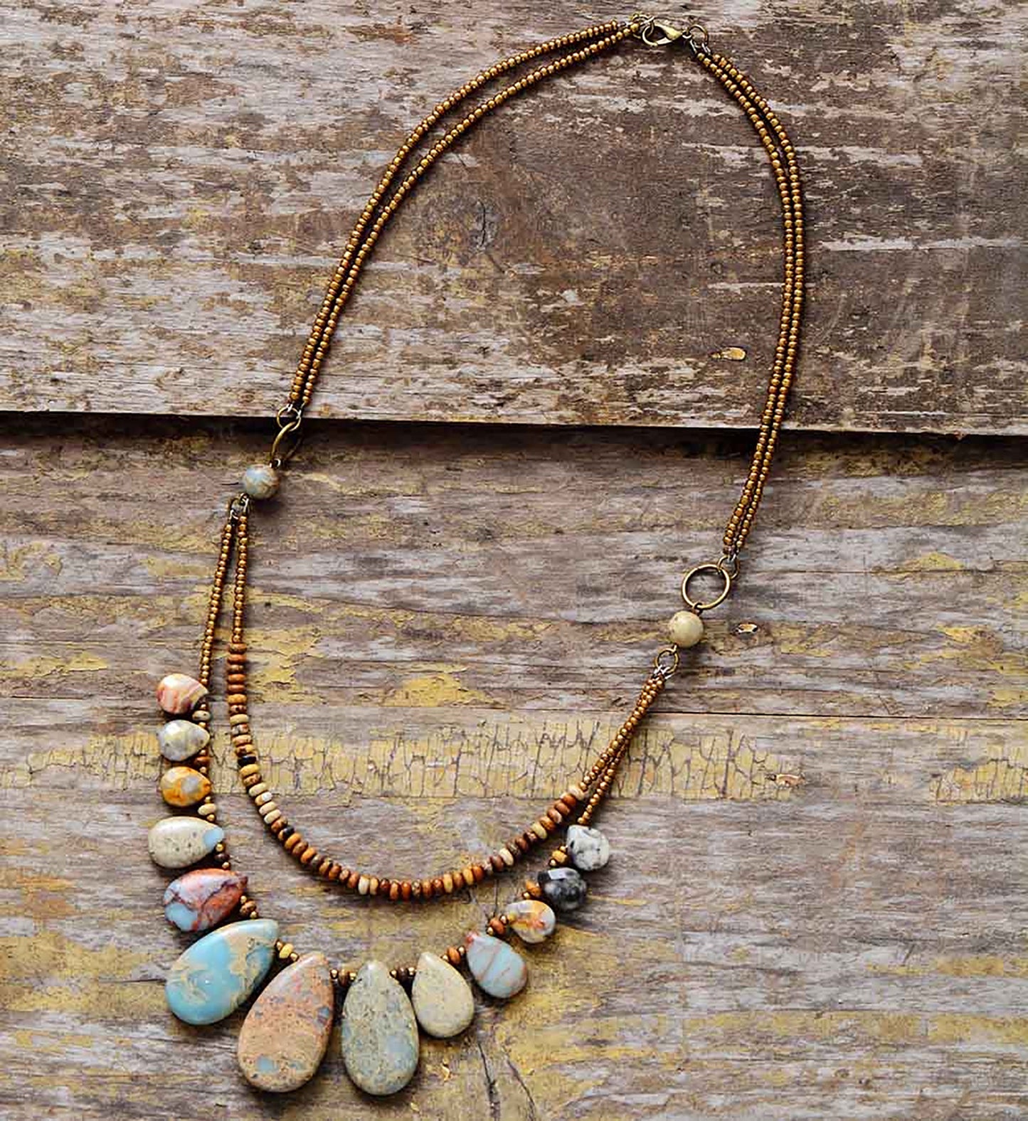 Vintage Boho Amazonite Necklace