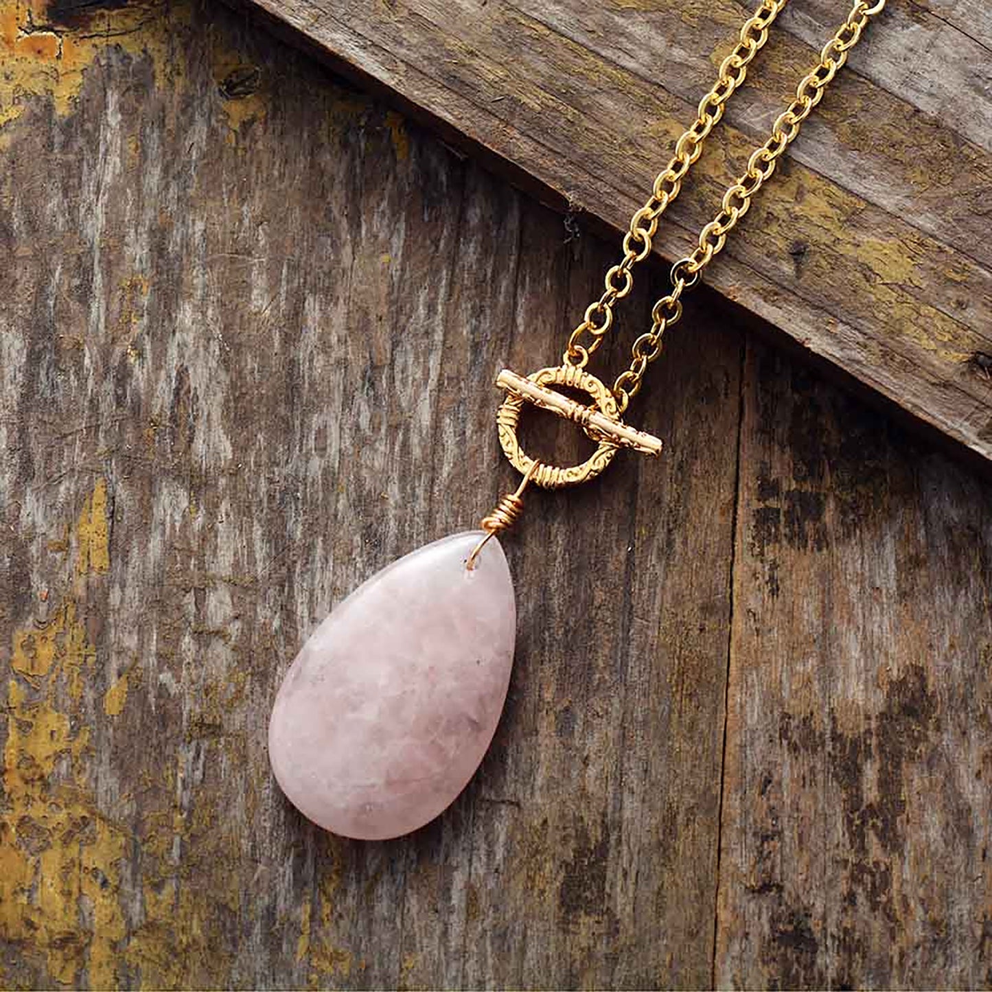 Rose Quartz Knot Necklace