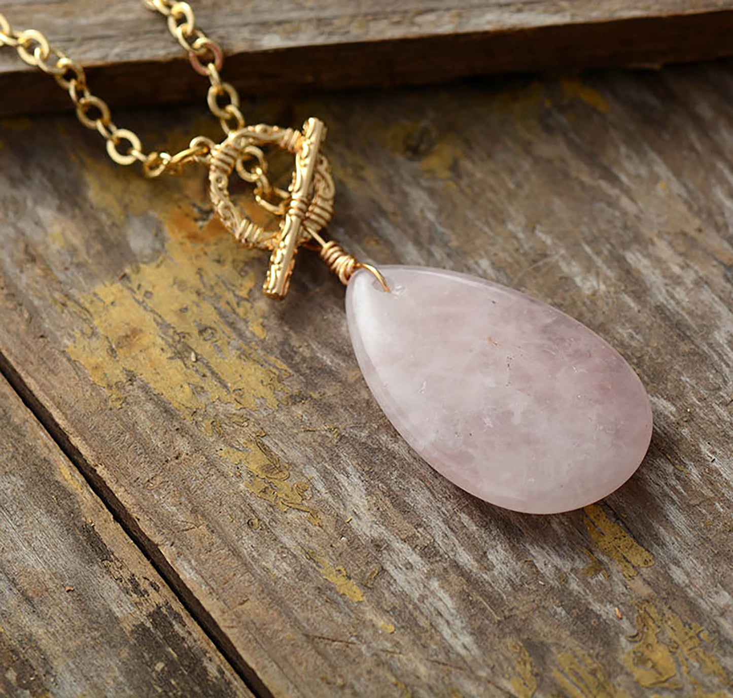 Rose Quartz Knot Necklace