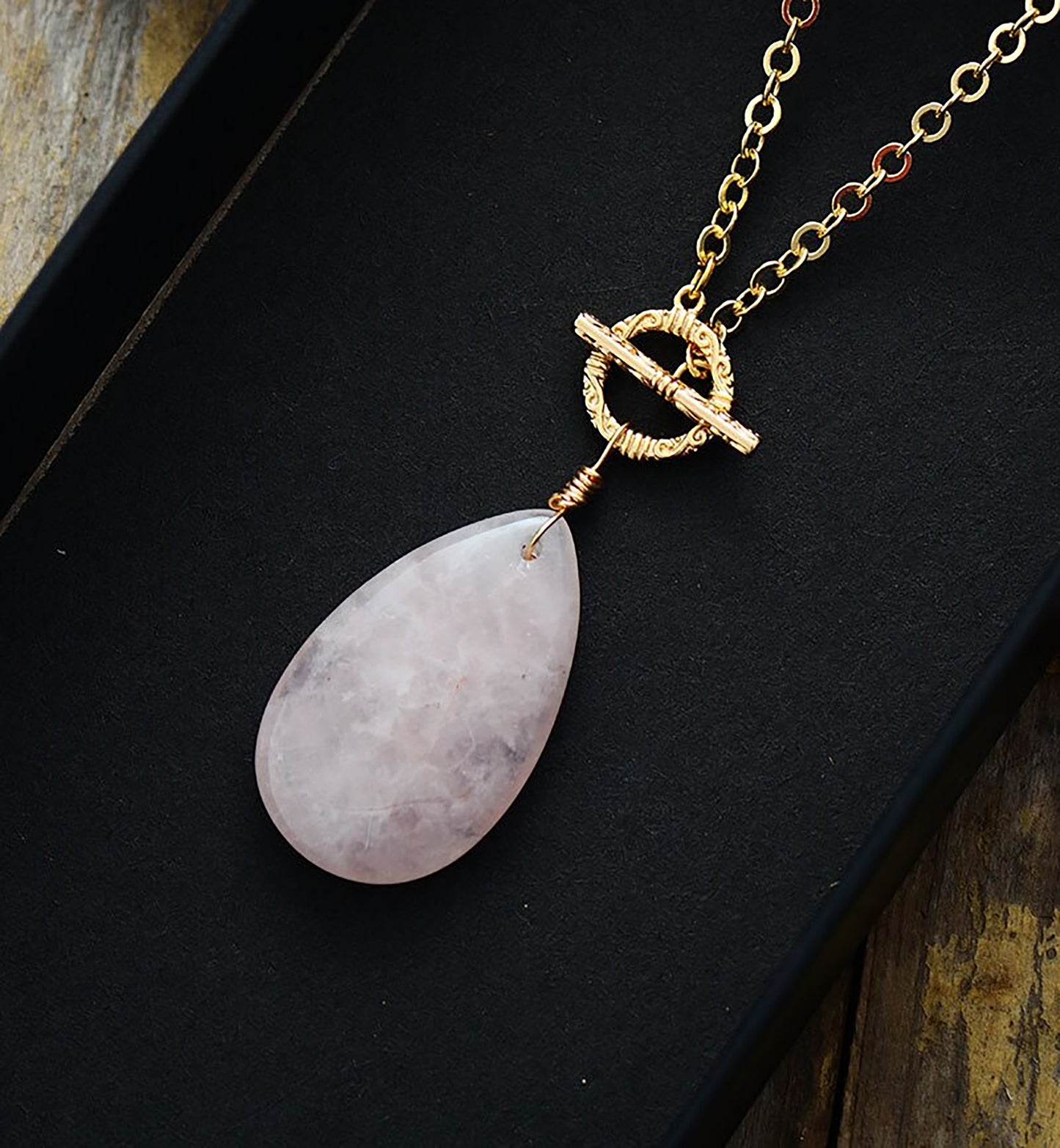 Rose Quartz Knot Necklace