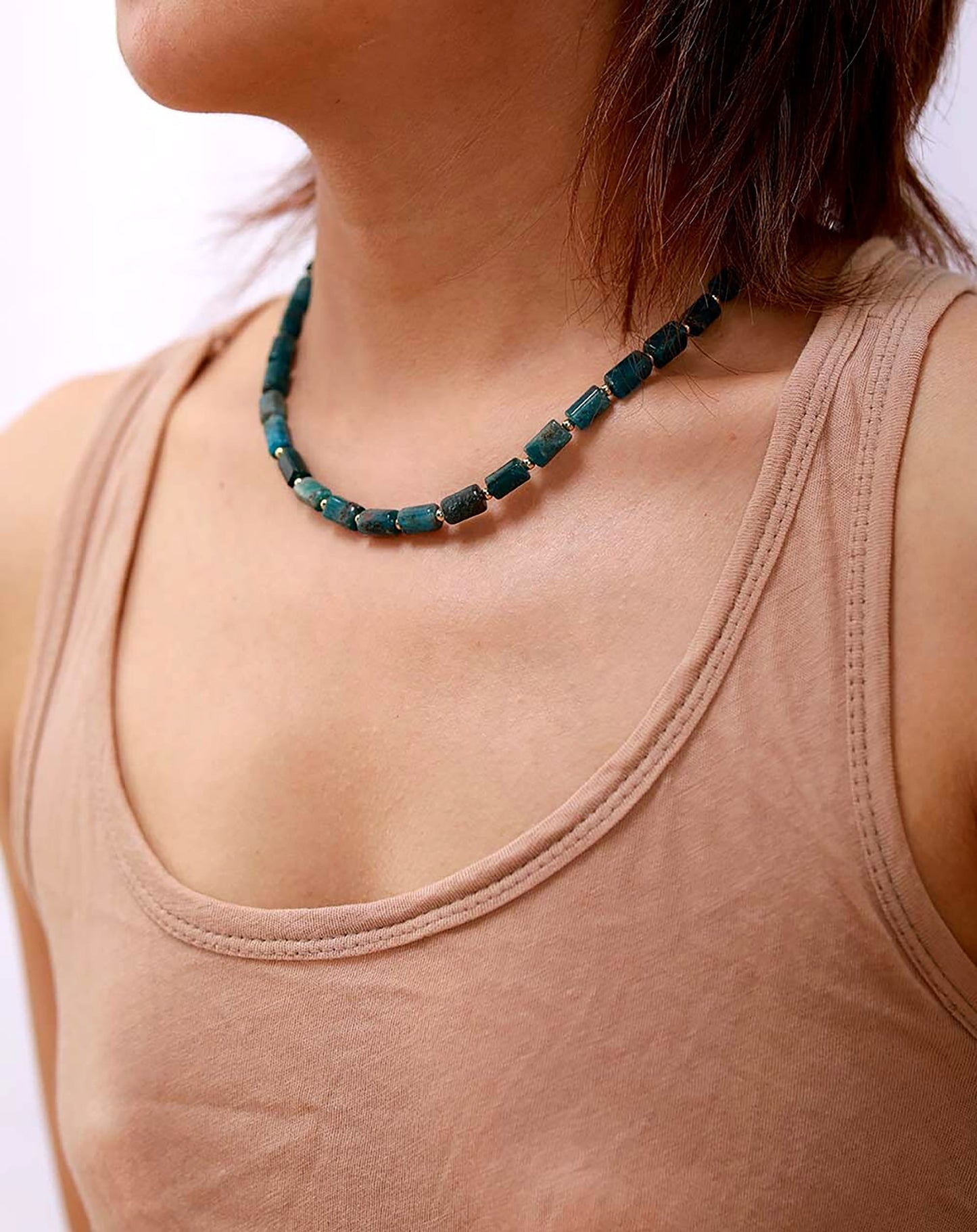 Tube Bead Mala Necklace