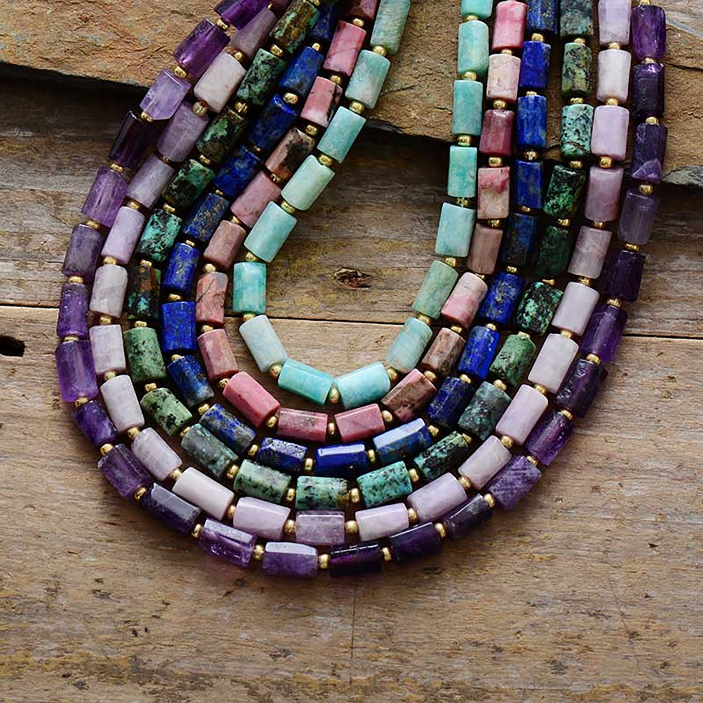 Tube Bead Mala Necklace