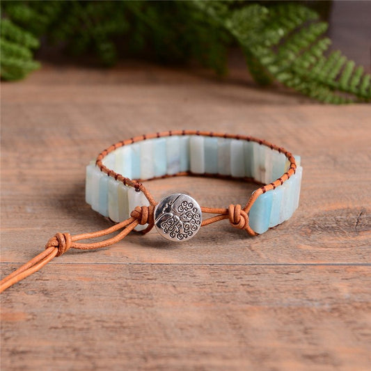 Amazonite Crystal Wrap Bracelet