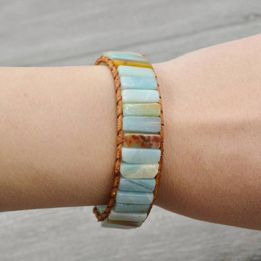 Amazonite Crystal Wrap Bracelet