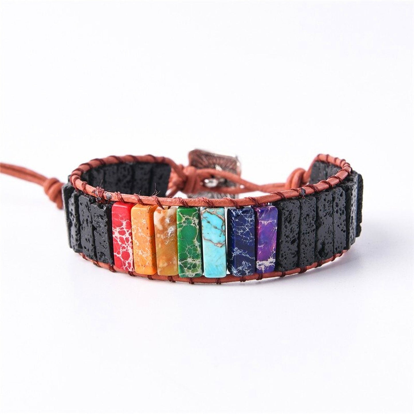 Leather Wrap Chakra Bracelet