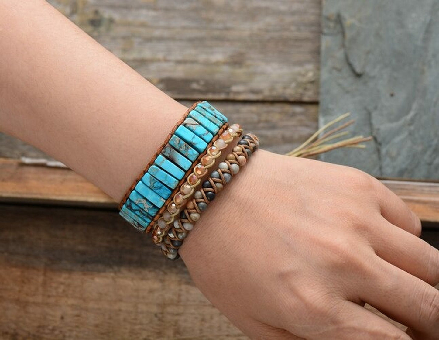 Sea Blue Turquoise Bracelet