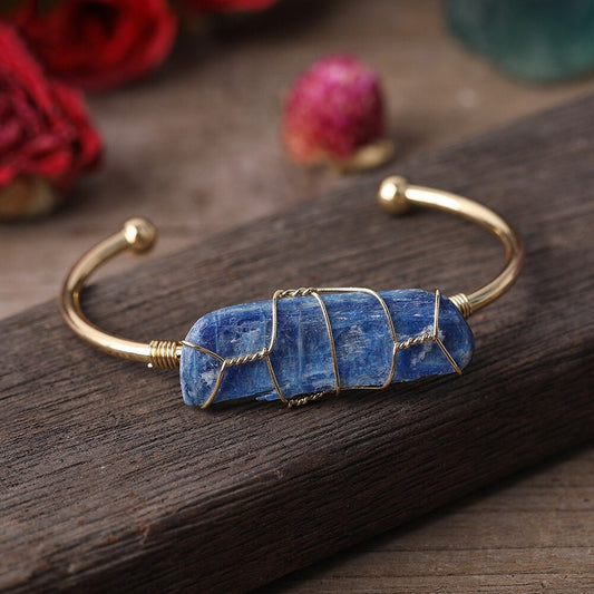 Raw Gemstone Cuff Bracelet