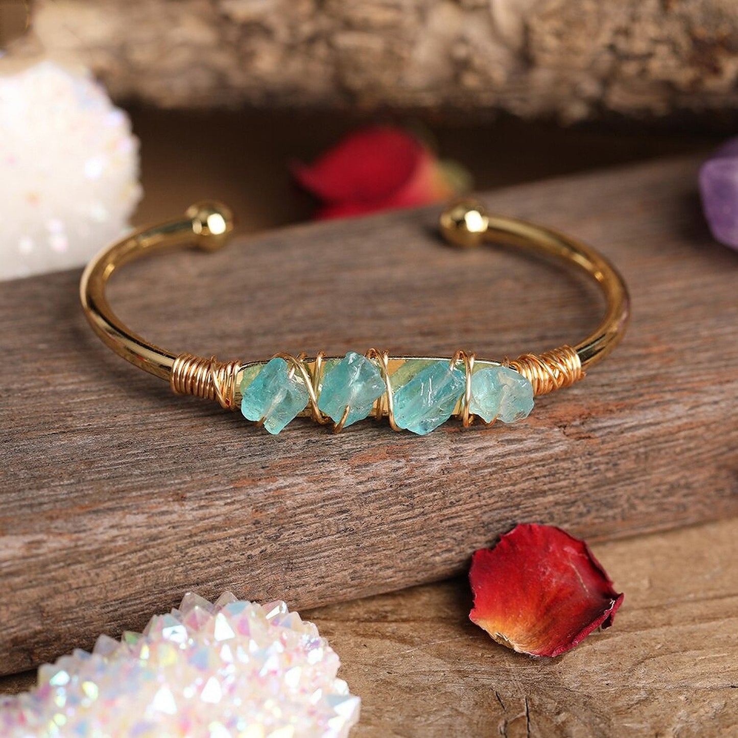 Birthstone Crystal Cuff Bracelet