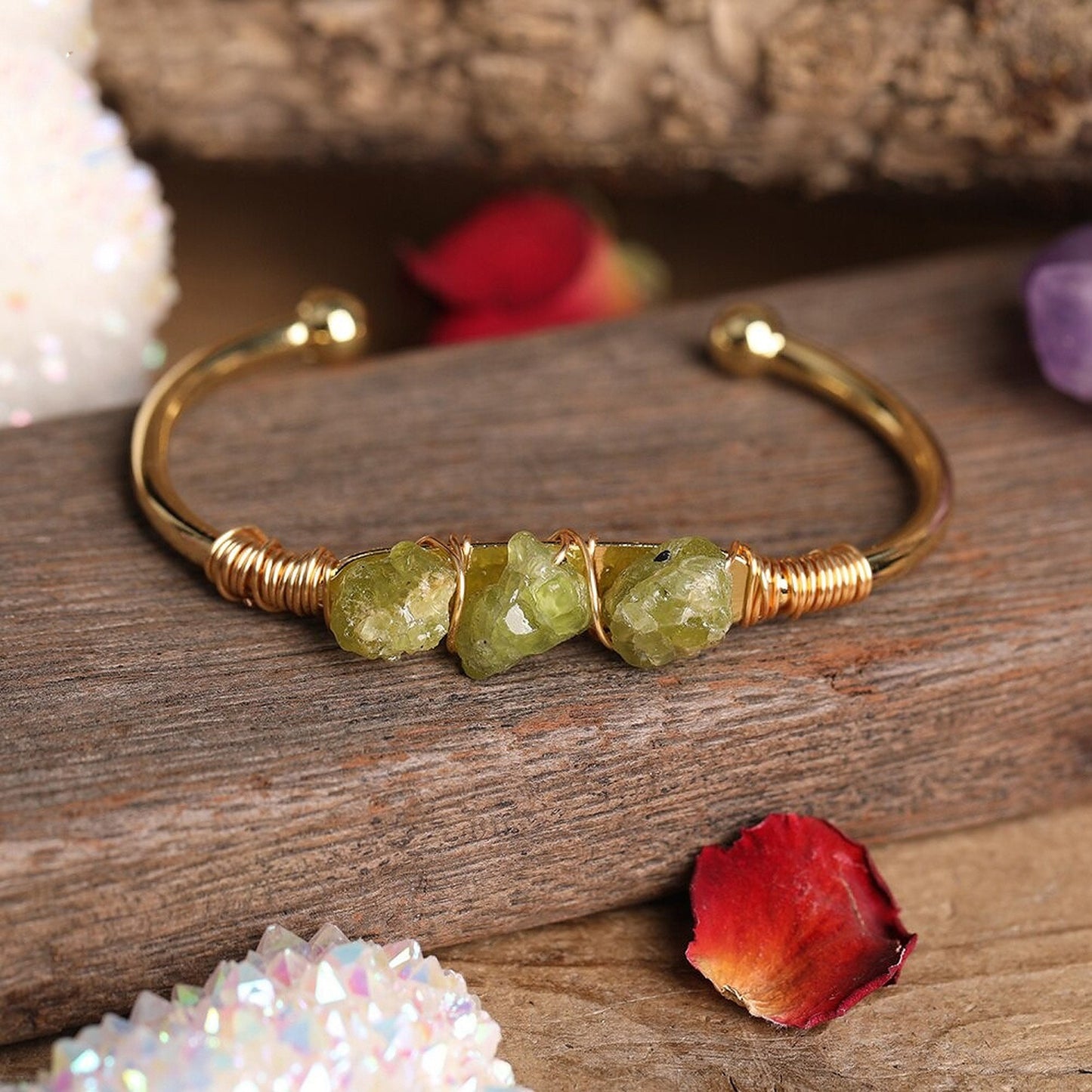 Birthstone Crystal Cuff Bracelet