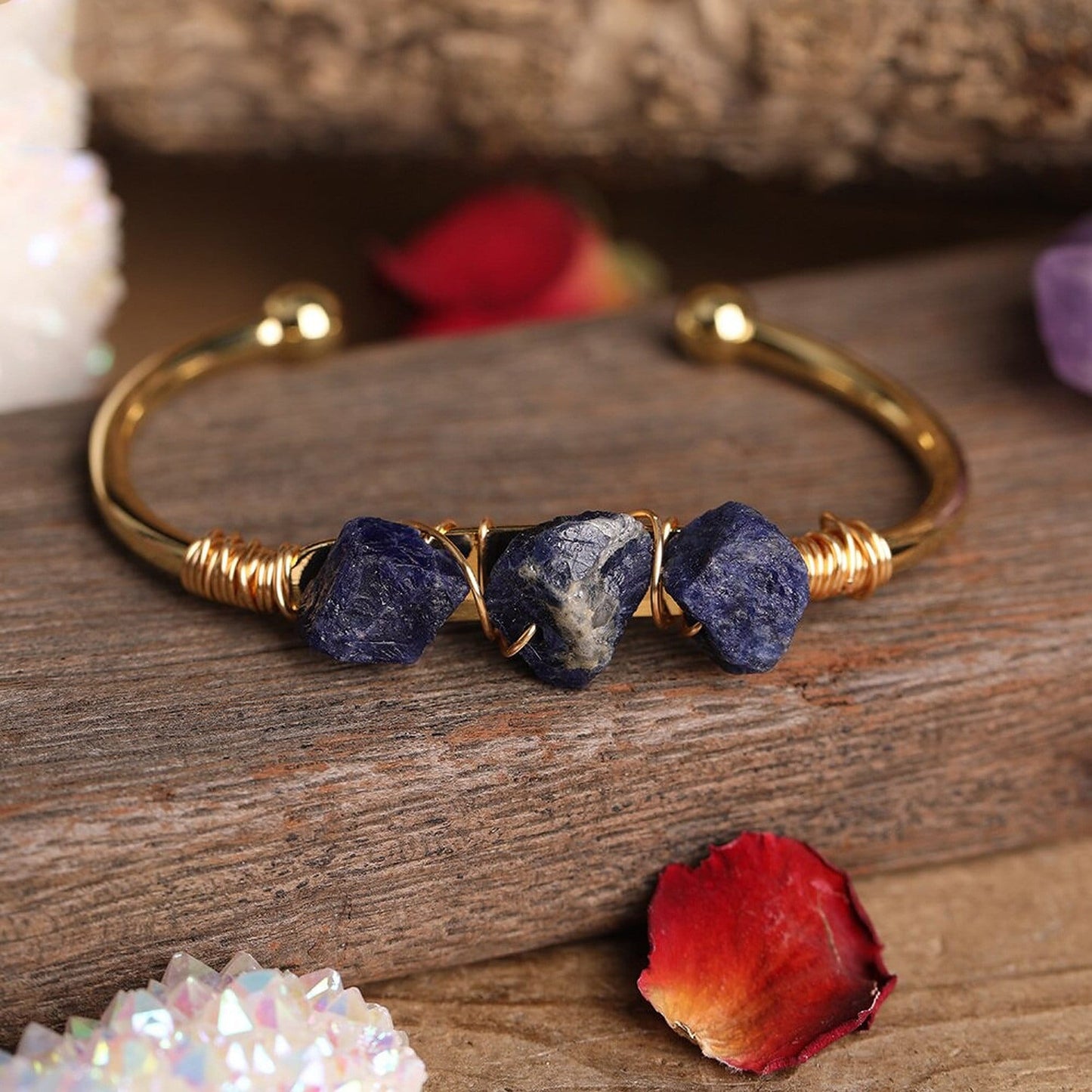 Birthstone Crystal Cuff Bracelet