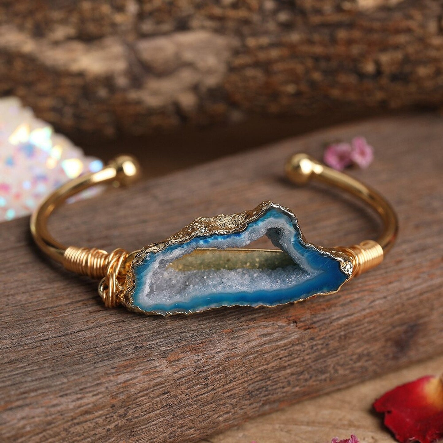 Druzy Crystal Cuff Bracelet