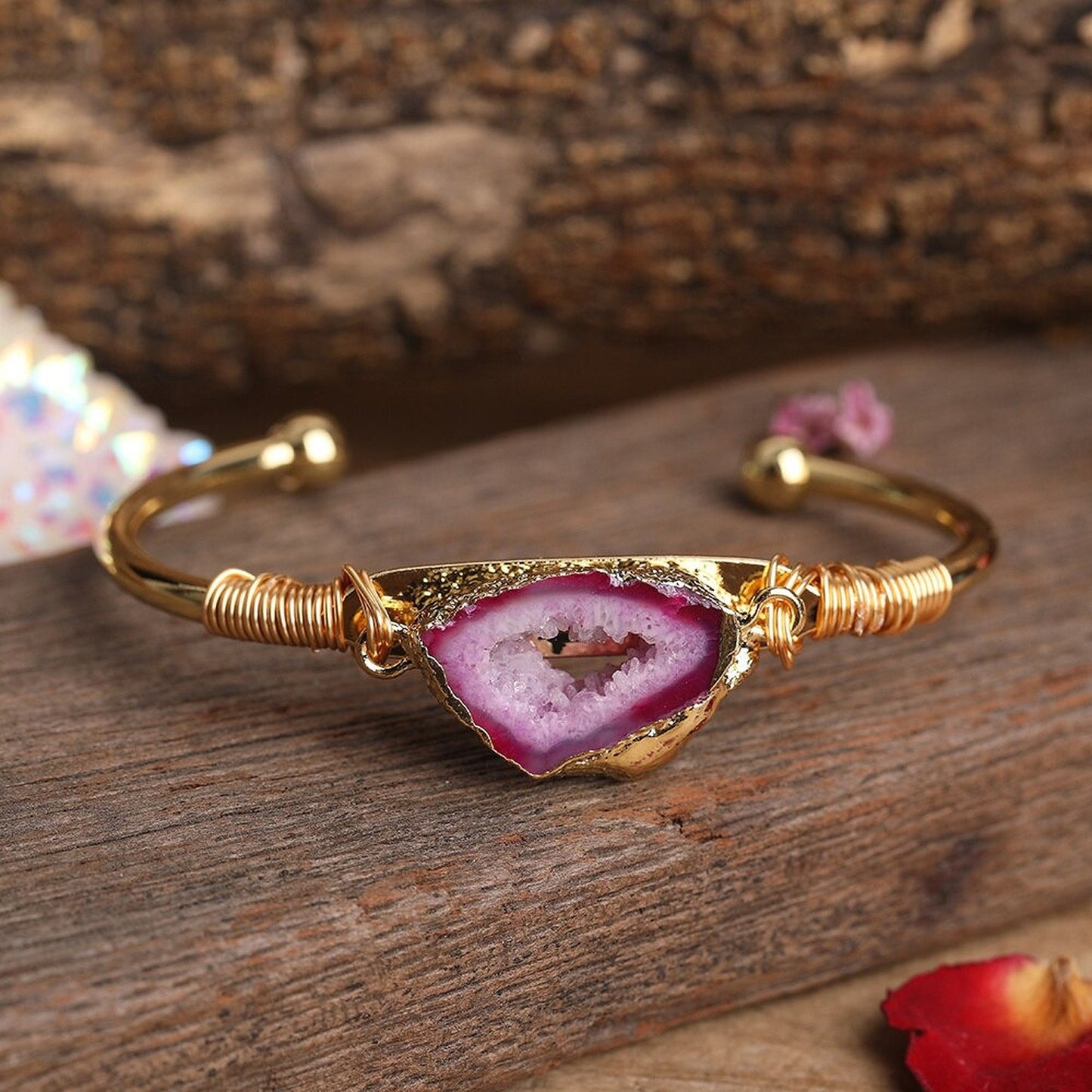 Druzy Crystal Cuff Bracelet