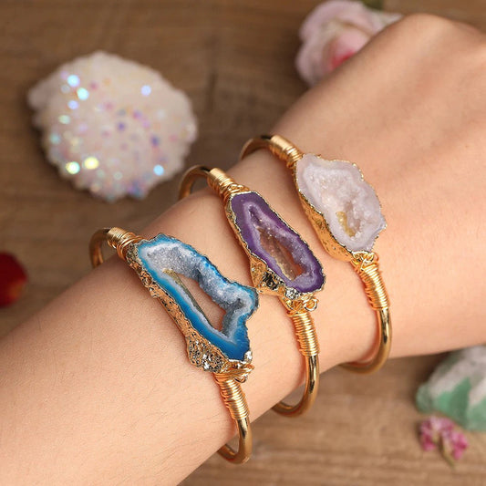 Druzy Crystal Cuff Bracelet