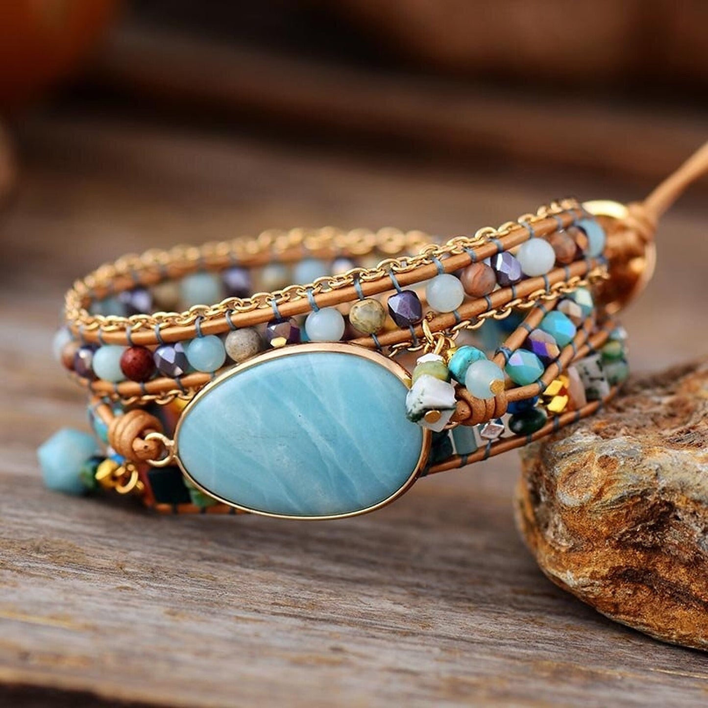 Amazonite Delight Wrap Bracelet