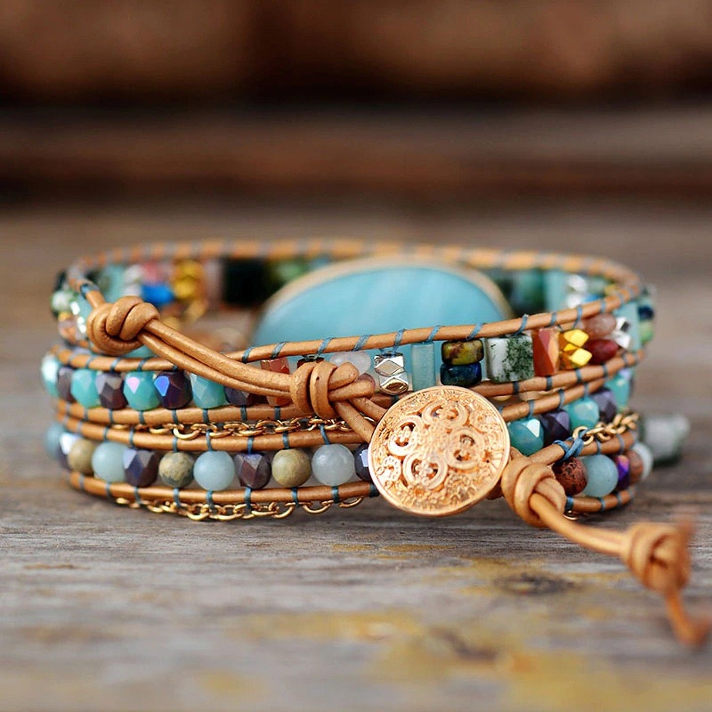 Amazonite Delight Wrap Bracelet