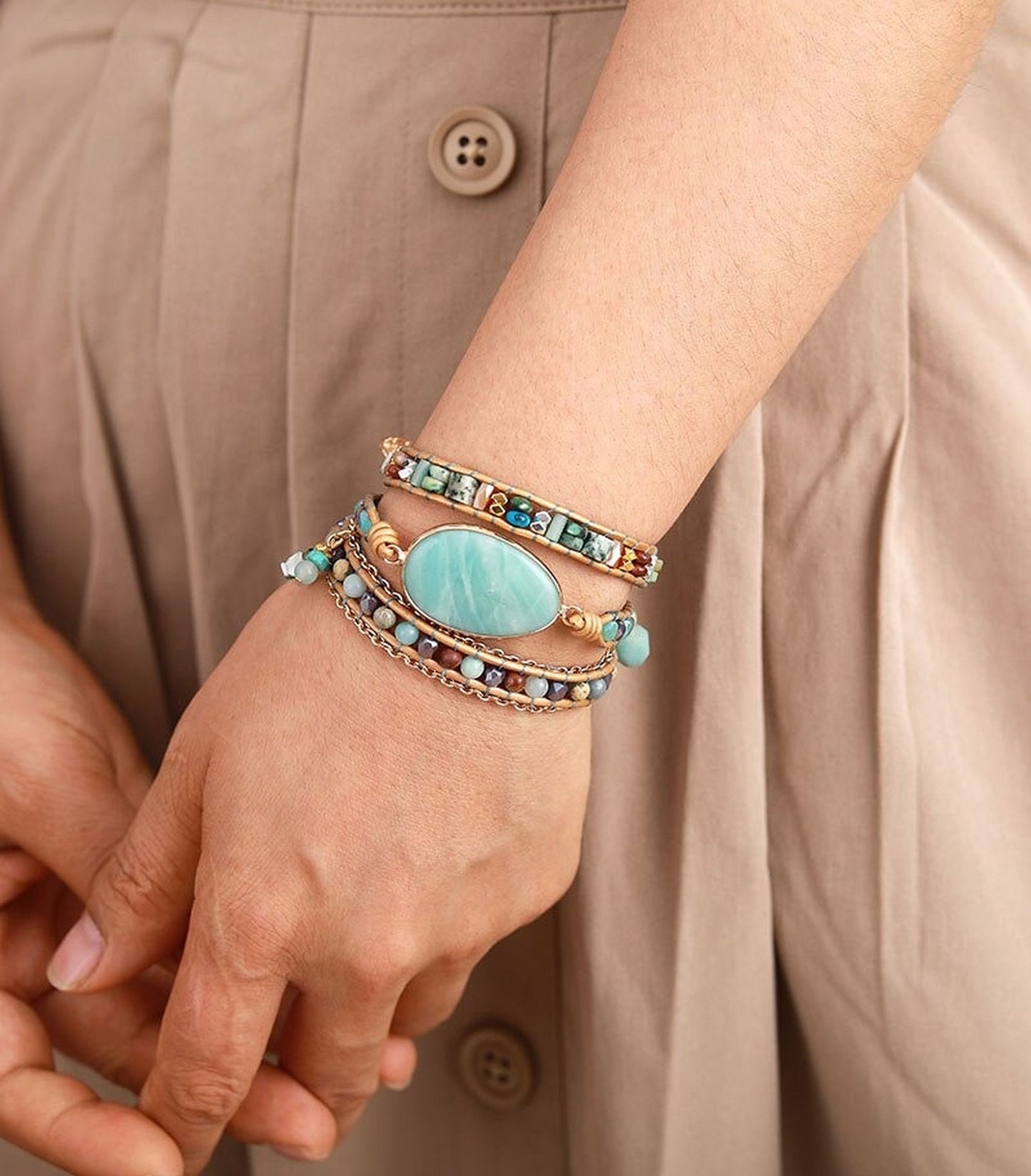 Amazonite Delight Wrap Bracelet