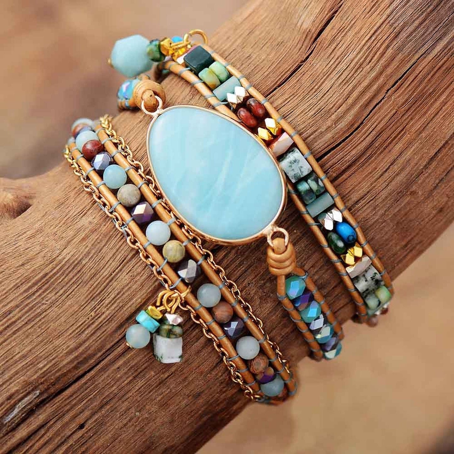 Amazonite Delight Wrap Bracelet