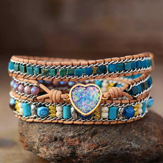 Ocean Jasper Wrap Bracelet