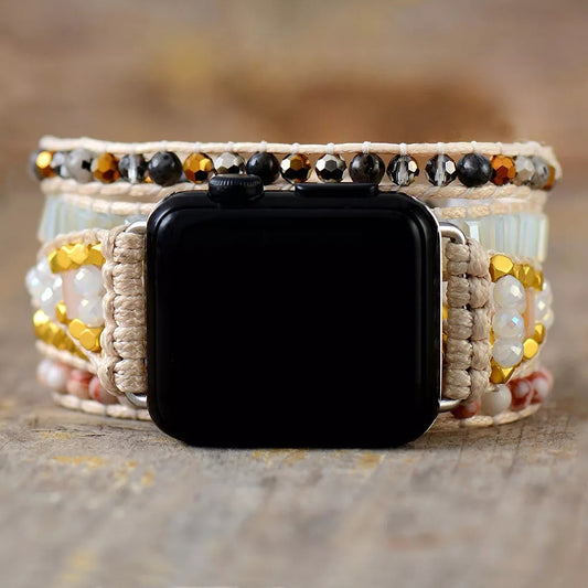 Jasper, Agate Beaded Apple Watch Strap