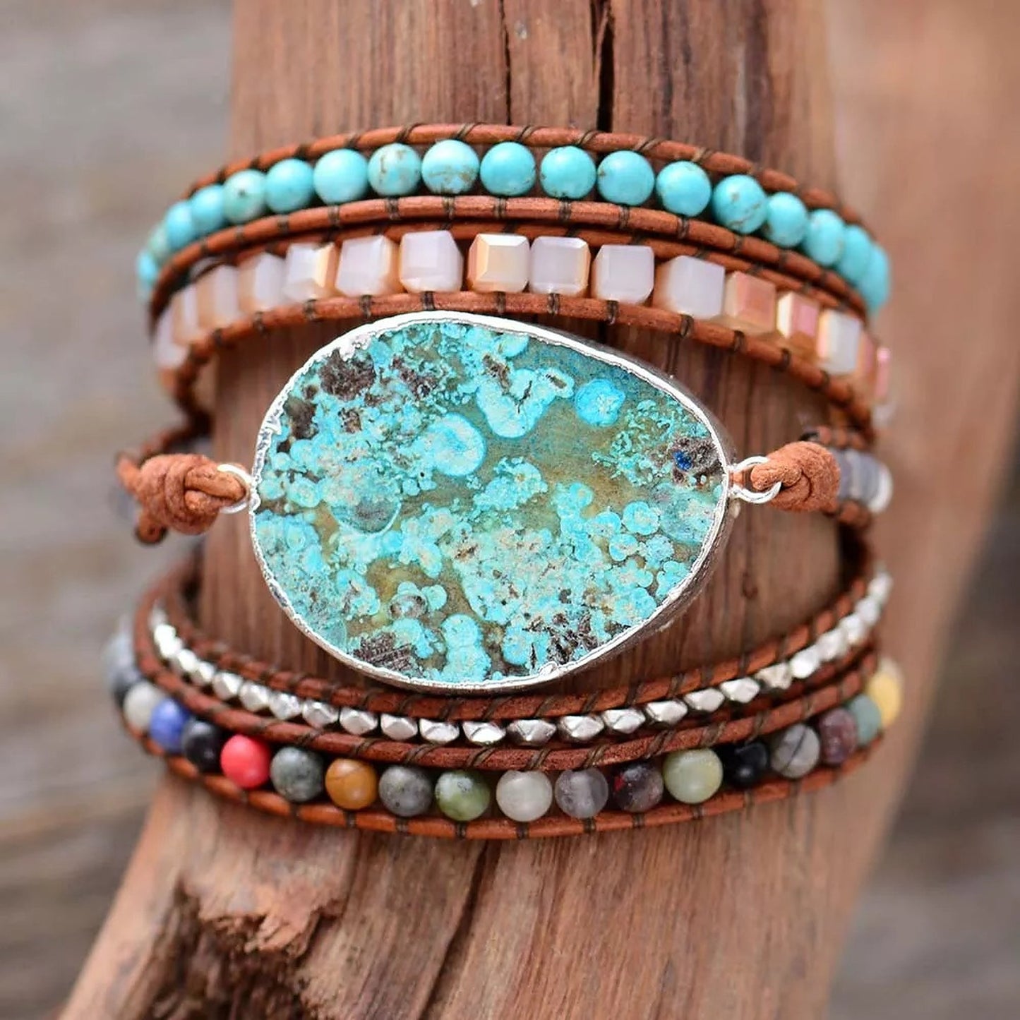 Turquoise and Morganite Calming Bracelet