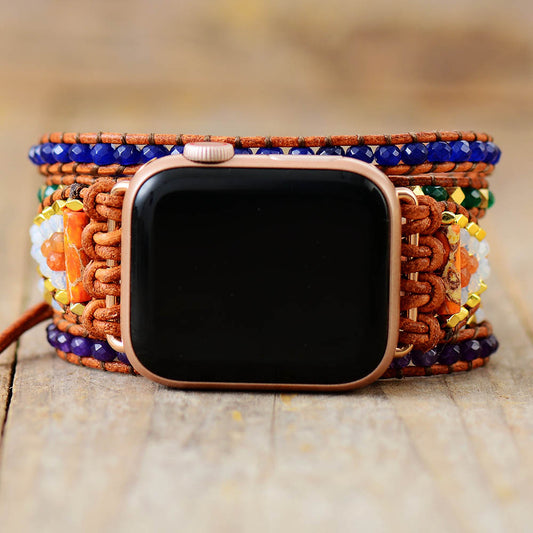 Turquoise, Jasper Beaded Apple Watch Strap