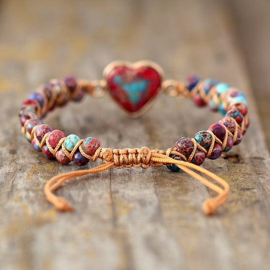 Imperial Jasper Heart Bracelet