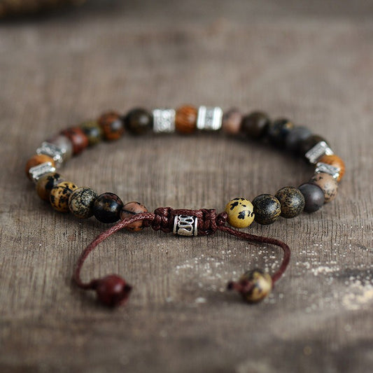 Punk Jasper Men bracelet