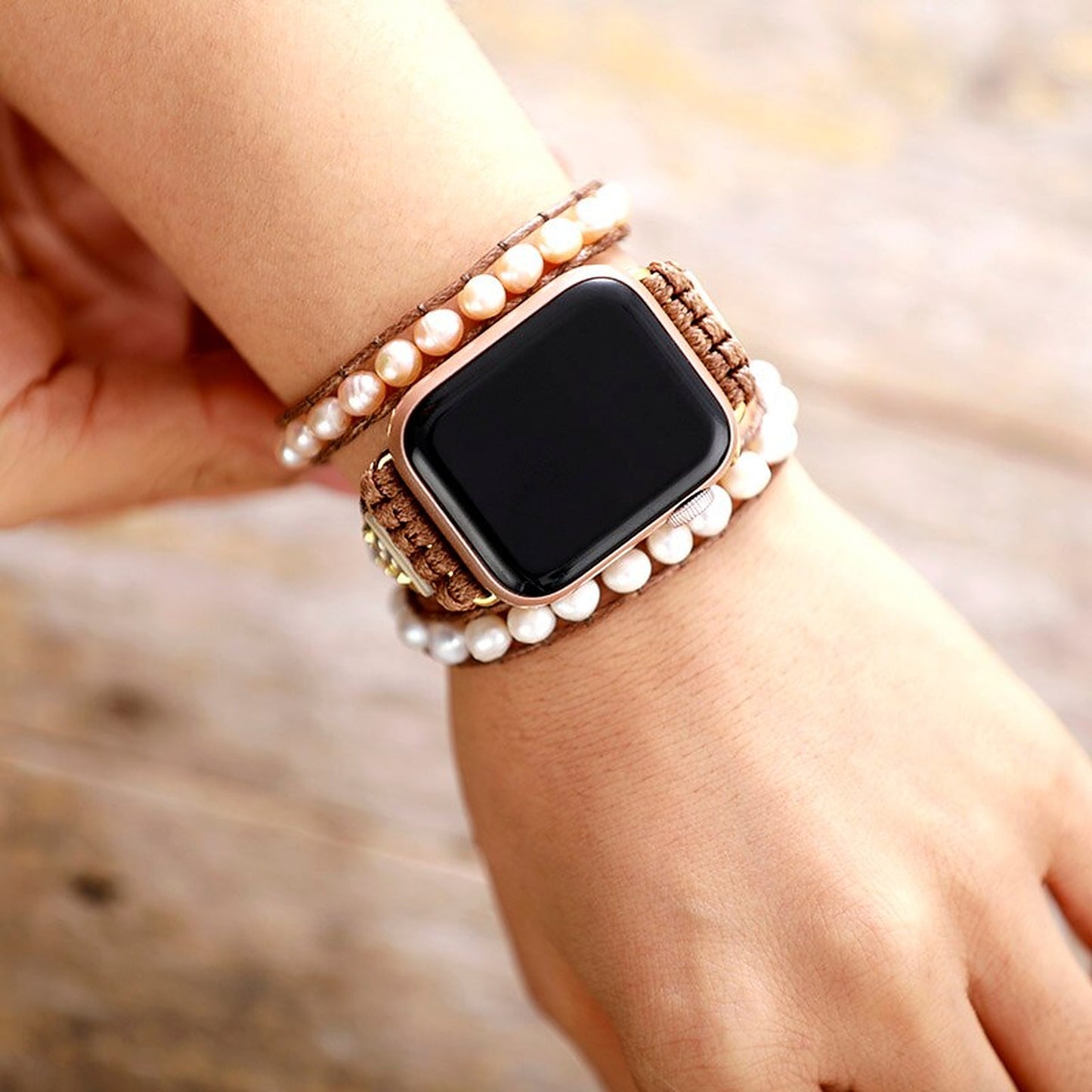 Freshwater Pearl Beaded Apple Watch Strap