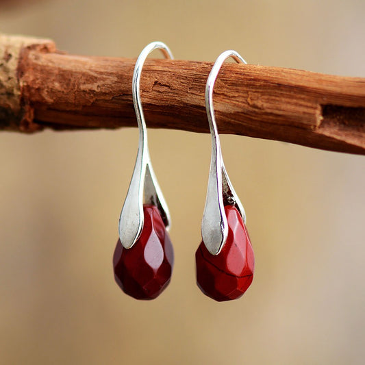 Red Jasper Classic Drop Earrings