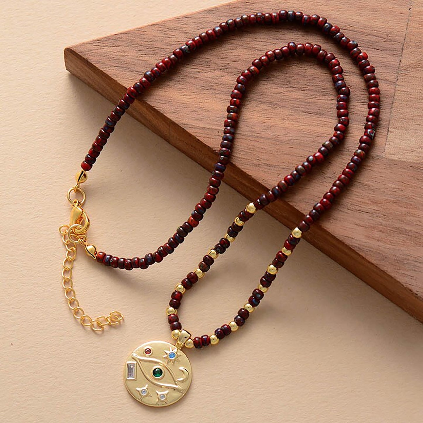 Horn Heart and Eye Spiritual Necklaces